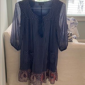 As U Wish Peasant Style Dress with pockets